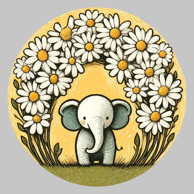 Elefant im Gänseblümchen-Ring