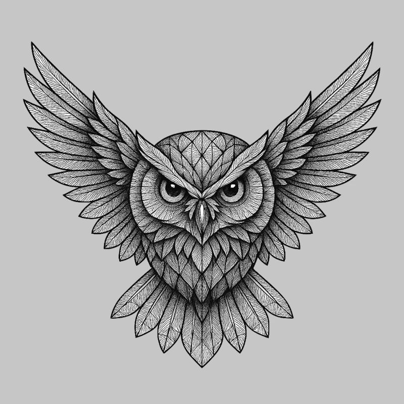 Owl Geometric Wings