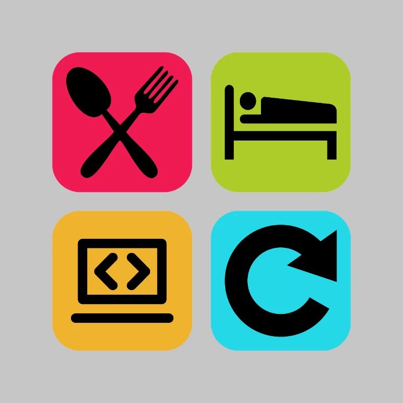 Eat Sleep Program Repeat Funny Quote Code