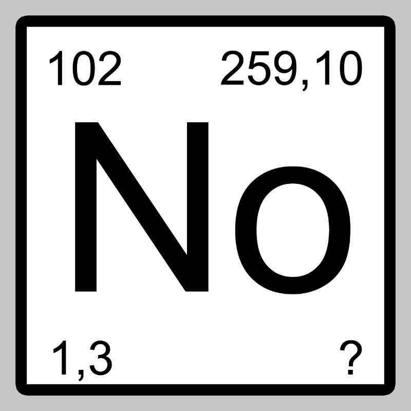 Nobelium No Elemental Nobelium Symbol Tee