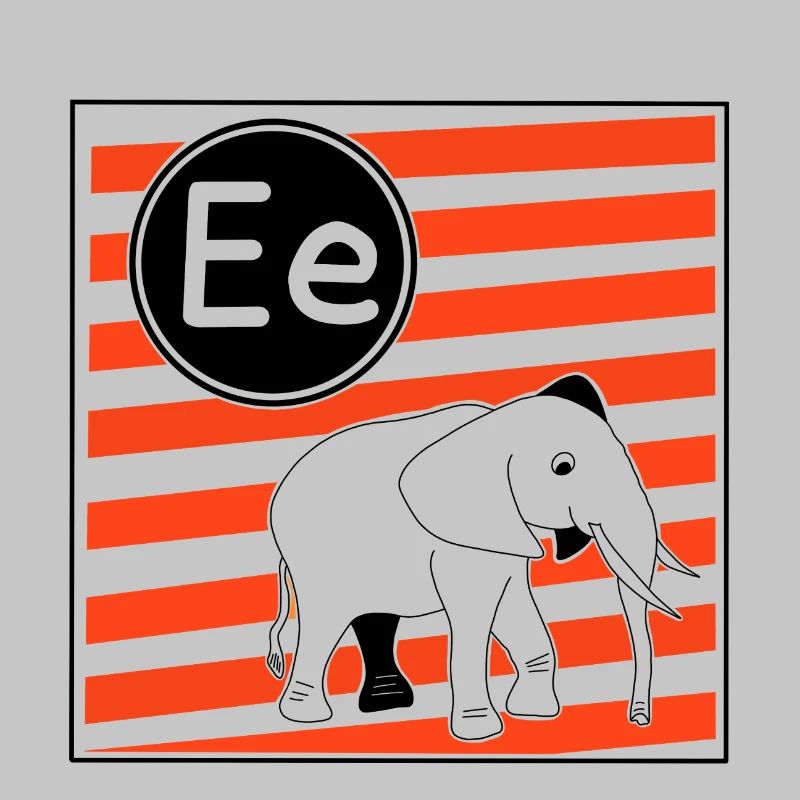 E pour Lettres d’éléphant pour apprendre à lire