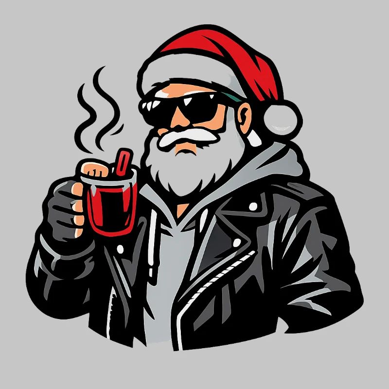 Biker Santa Kaffeepause