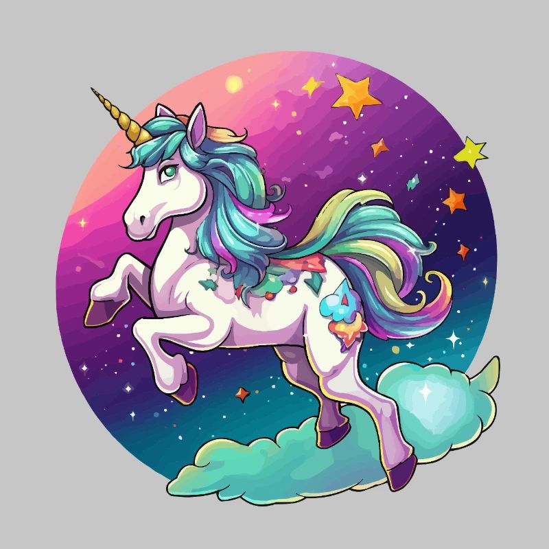 Nachtfarbener Regenbogen-Einhorn