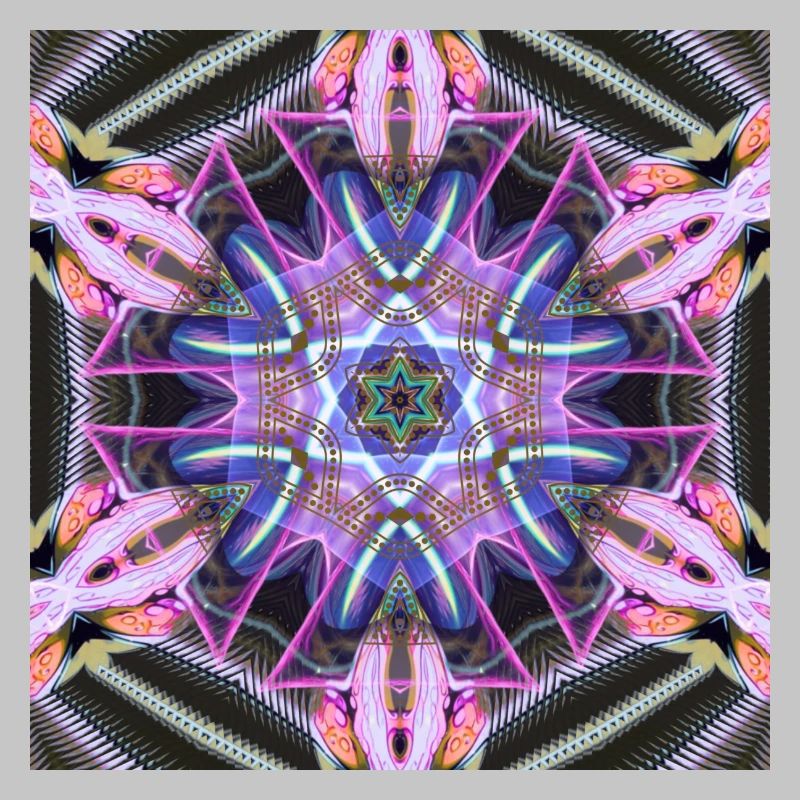 Psychedelic Neon Mandala Pattern