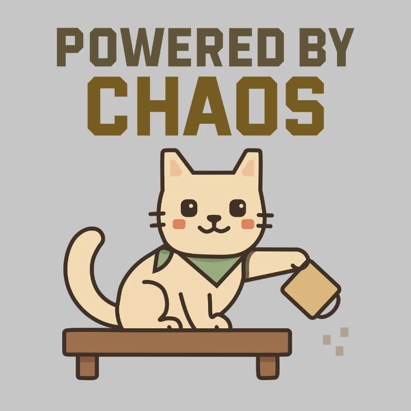 Propulsé par le Chaos - Chat Espiègle Renverse un café
