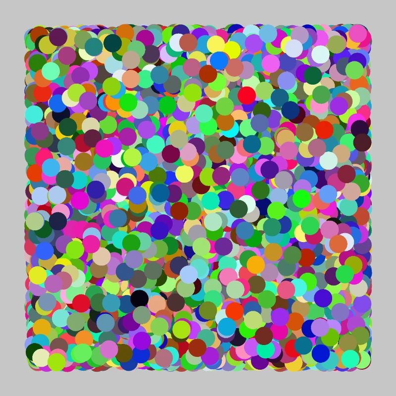 Colorful confetti circles