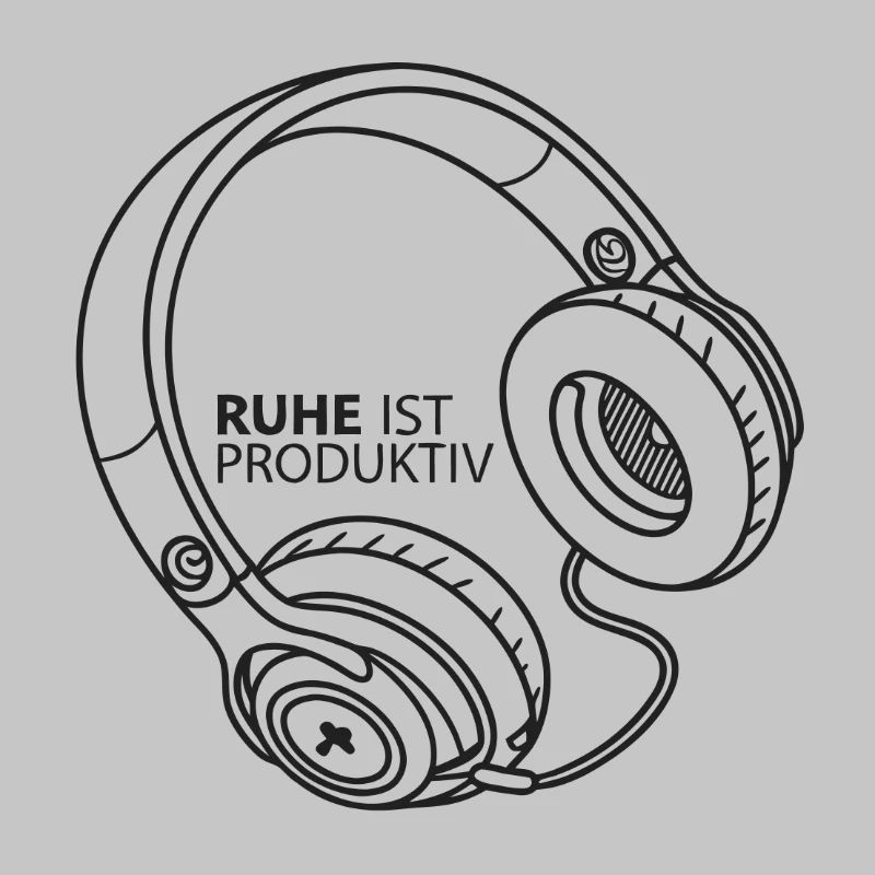Rest Is Productive Headphone Illustration