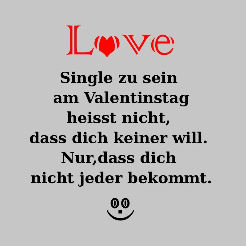 Single zur Valentin mit Herz