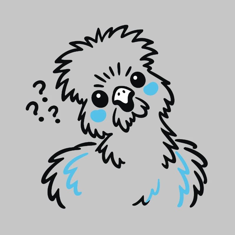 Silky Chicken – Minimalist Doodle Illustration
