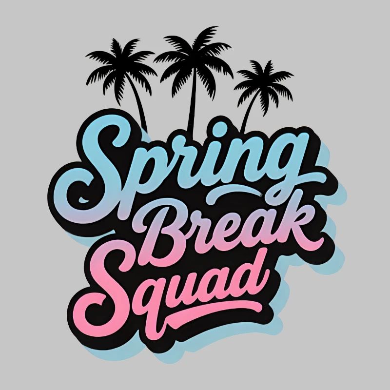 Fête de Noël Palm Trees Spring Break Squad Tropical