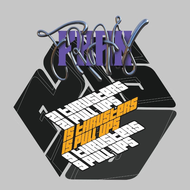 Fran Hero WOD Cross Training dark graphic version graphic