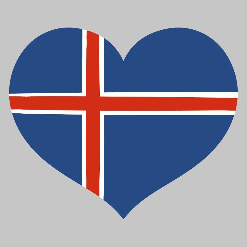 Conception du cœur du drapeau islandais