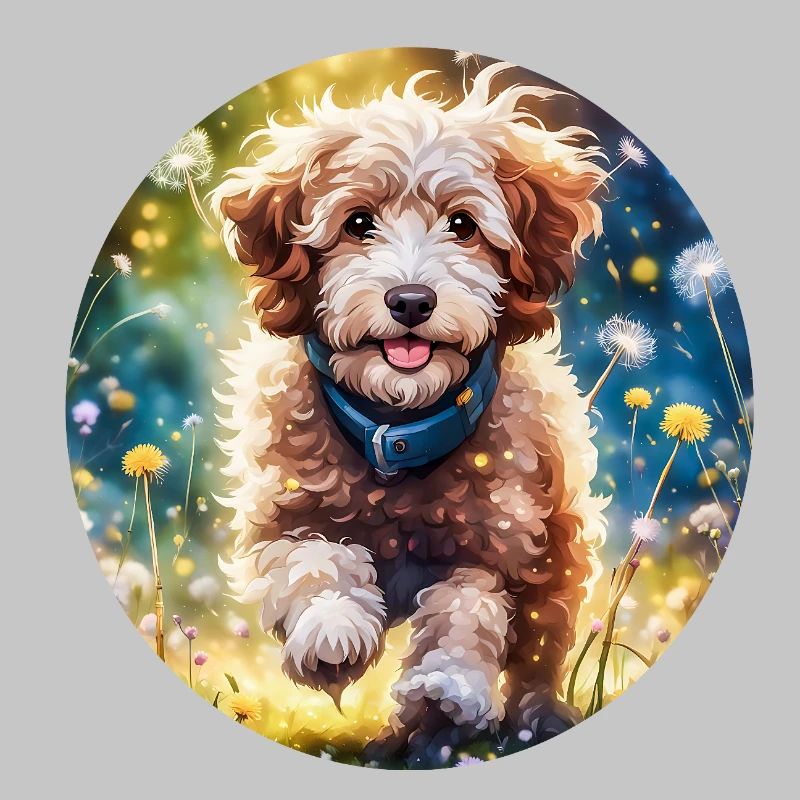 Aussiedoodle au soleil
