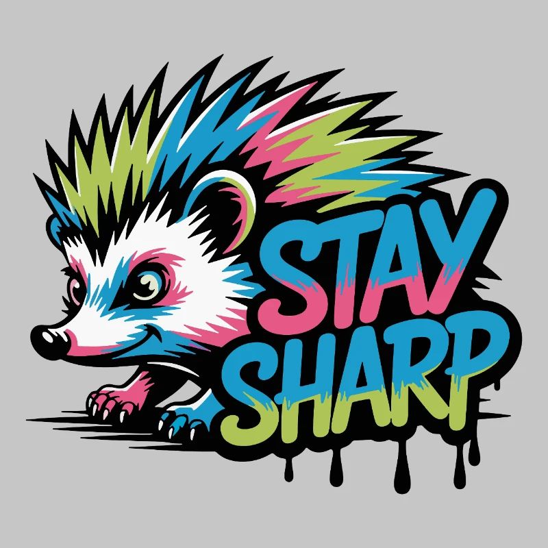 Stay Sharp Hedgehog Neon