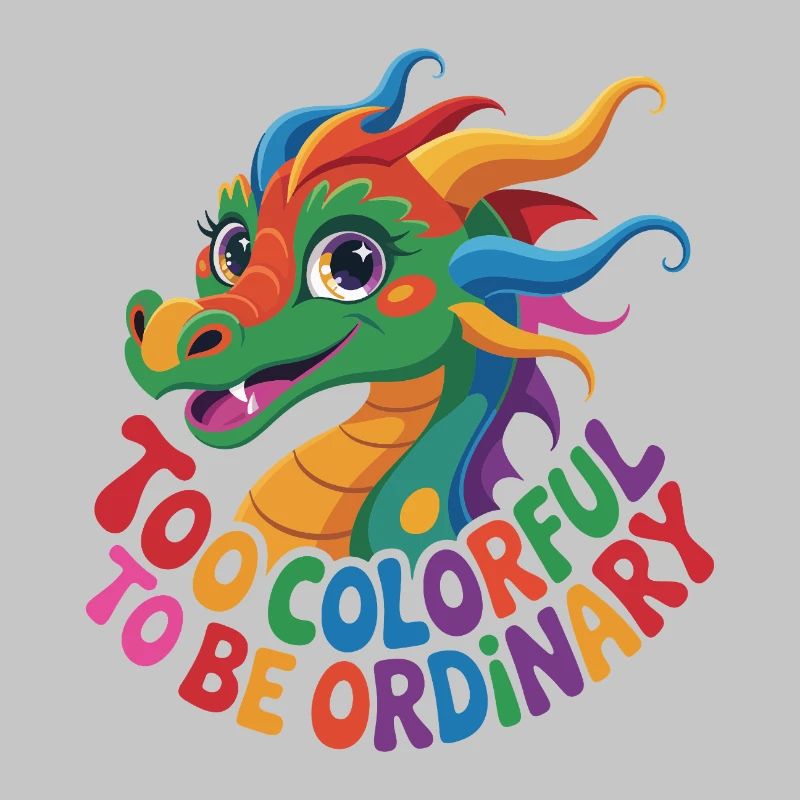 Farbenfroher eigenständiger Drache