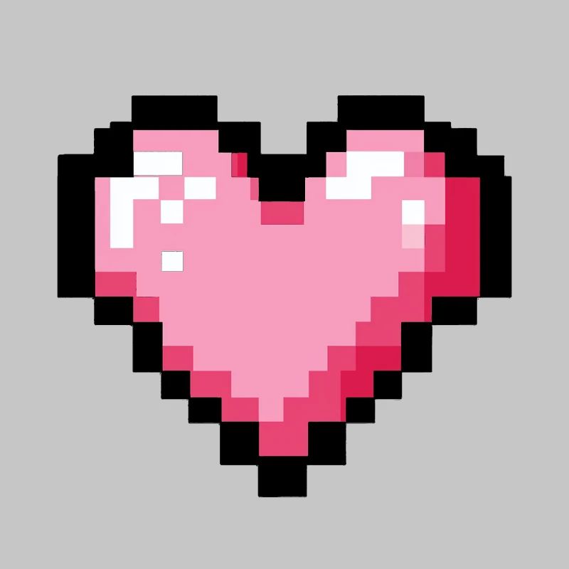 Retro 8-Bit-Pixelherz