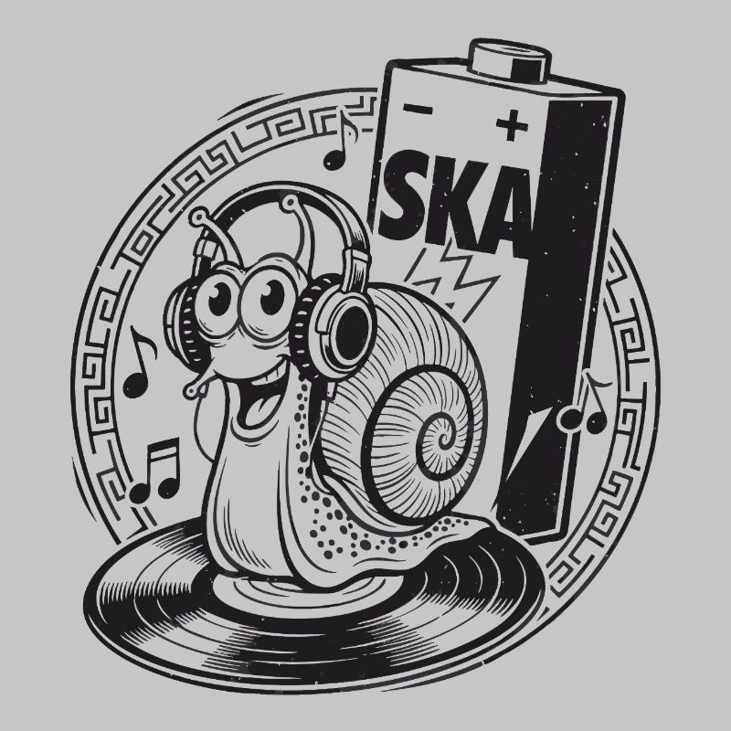 Ska Schnecke mit Kopfhörern