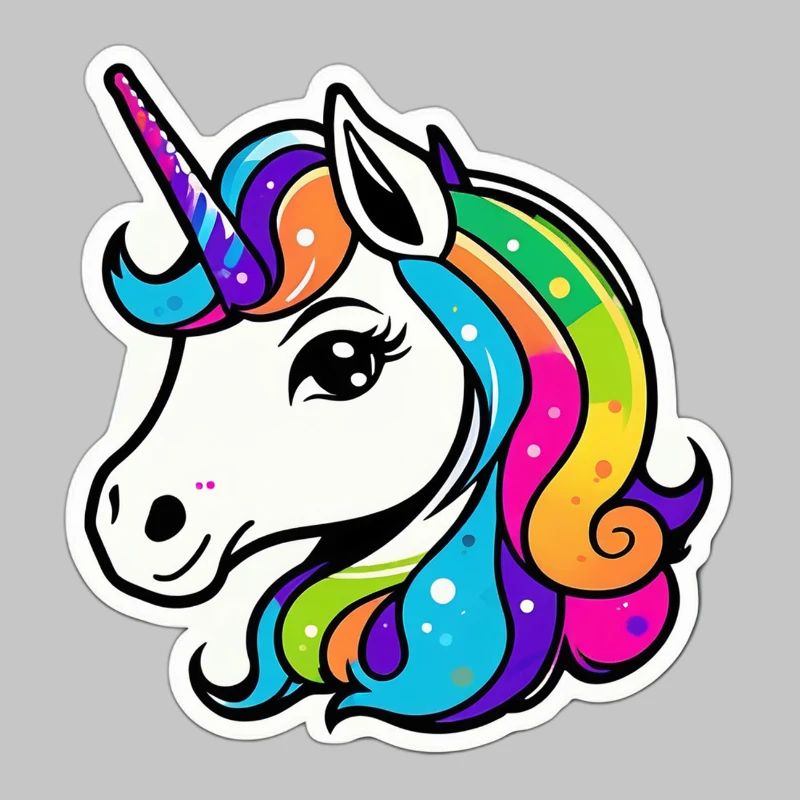 Helles Regenbogen-Einhorn