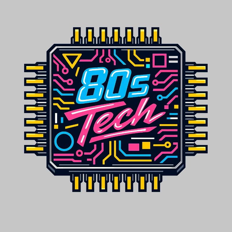 80er Tech Neon Chip