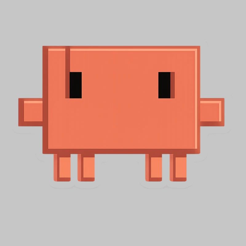 Claude Code Pixel AI Maskottchen-Entwickleraufkleber