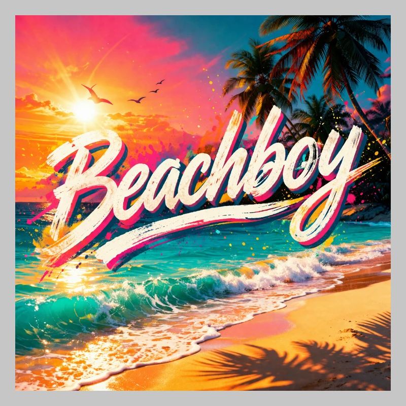 Coucher de soleil néon Beachboy
