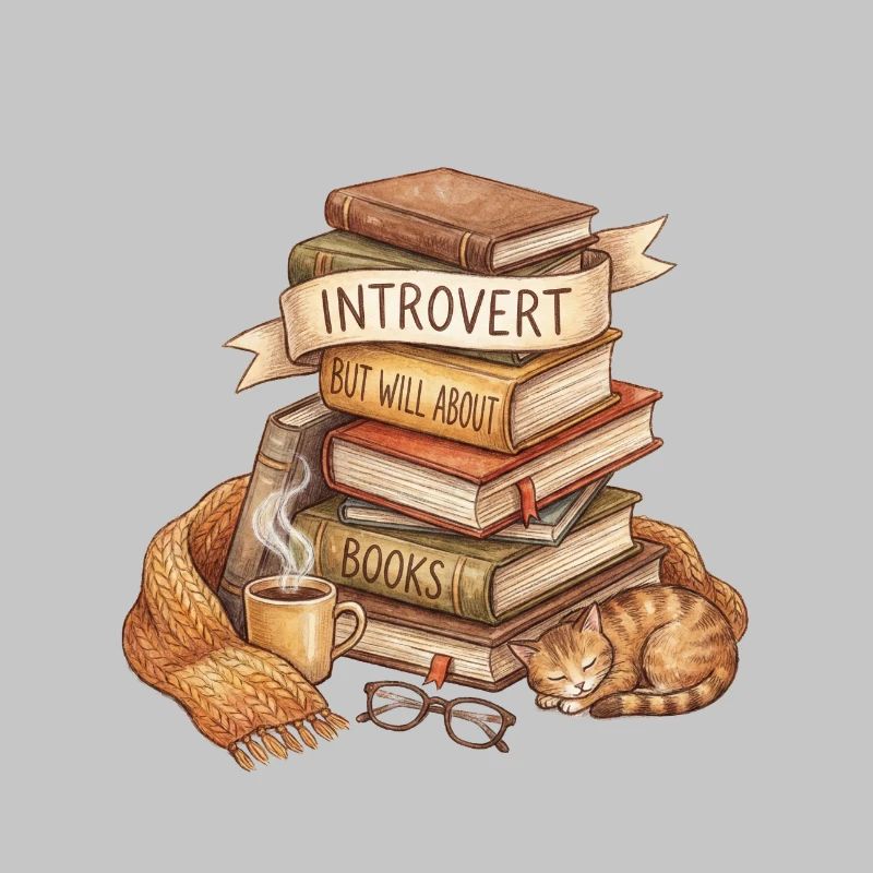 Introvert Book Lover Stack