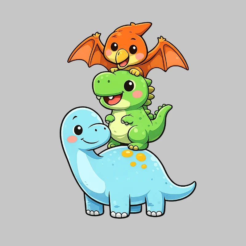 Brontosaure T-Rex Ptérodactyle