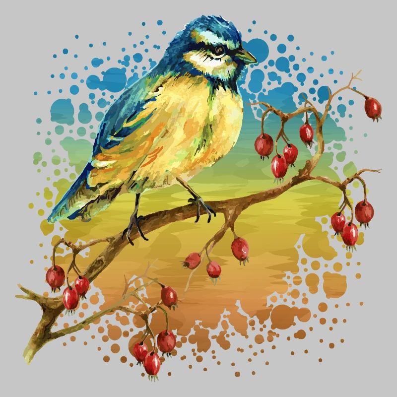 Bunter Vogel