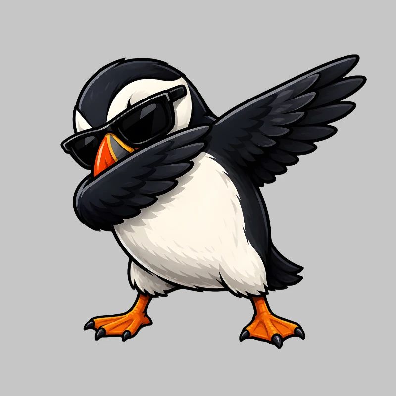 Dabbing Papageientaucher