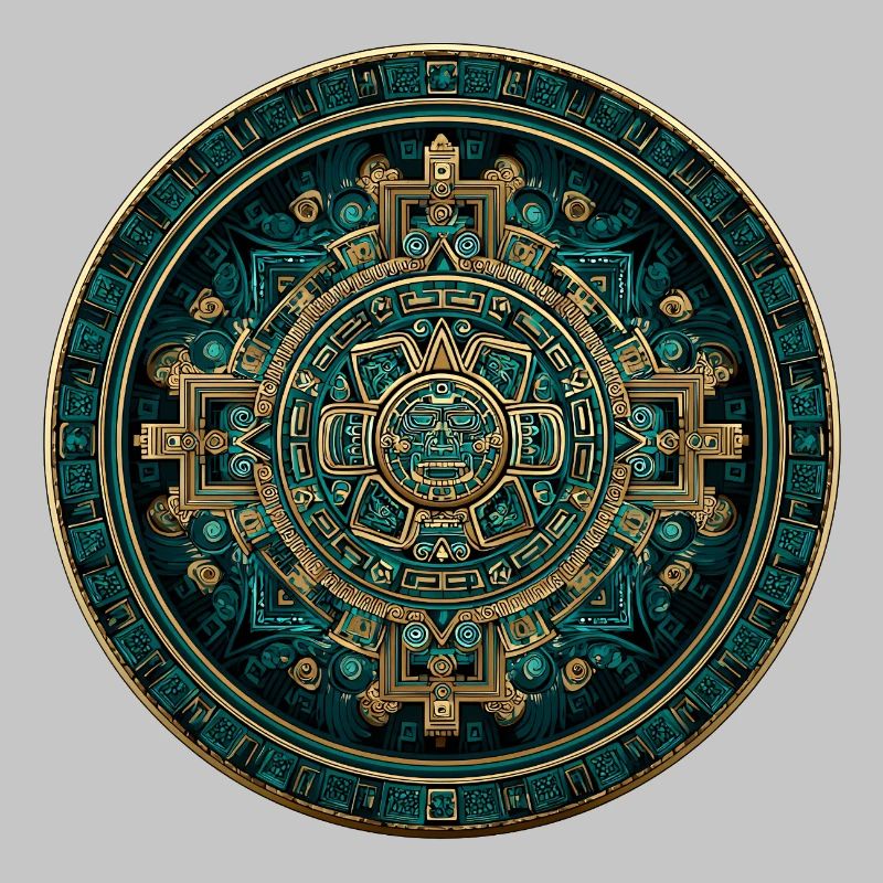 Aztec Solar Calendar Gold