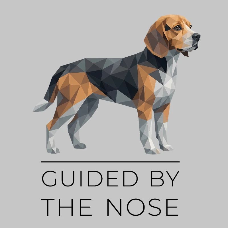 Beagle Low-Poly Art - Guided by the nose