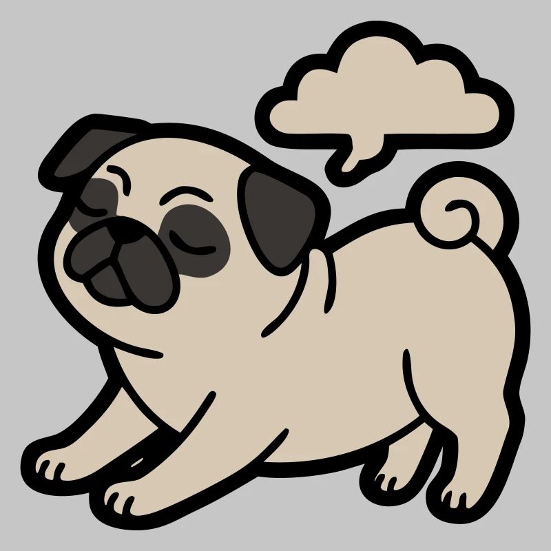 farting pug dog funny