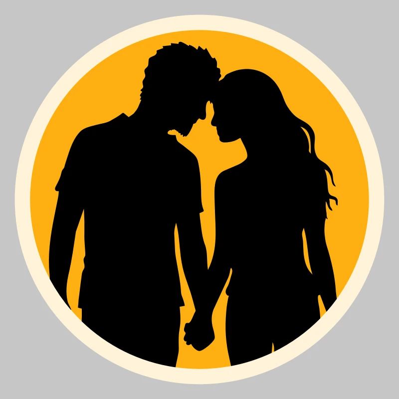 Couple Silhouette Amour Romance Petit ami de la Saint-Valentin