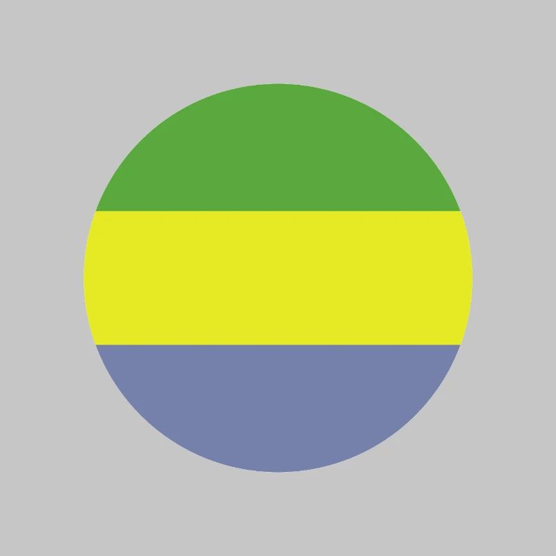 Drapeau rond du Gabon