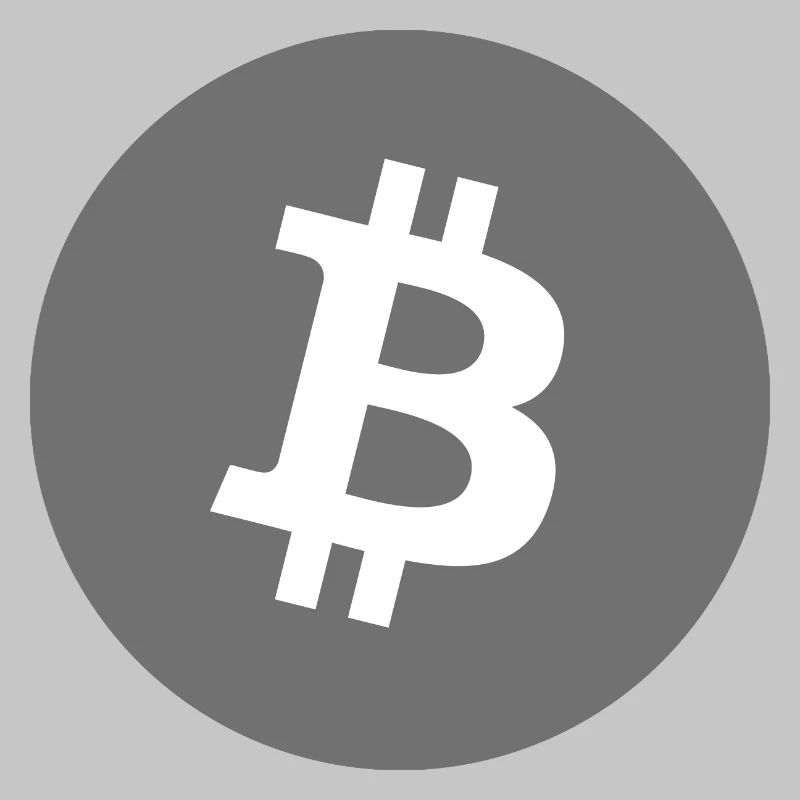 Bitcoin Core Symbol Grau Kreis