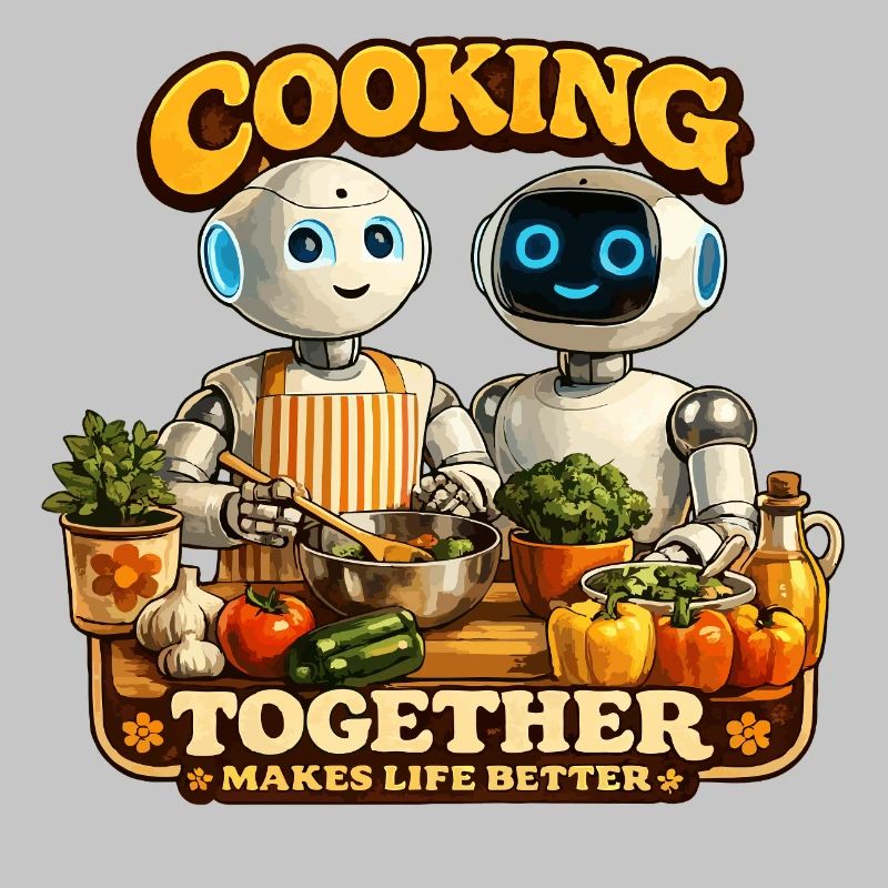 Les robots cuisinent ensemble