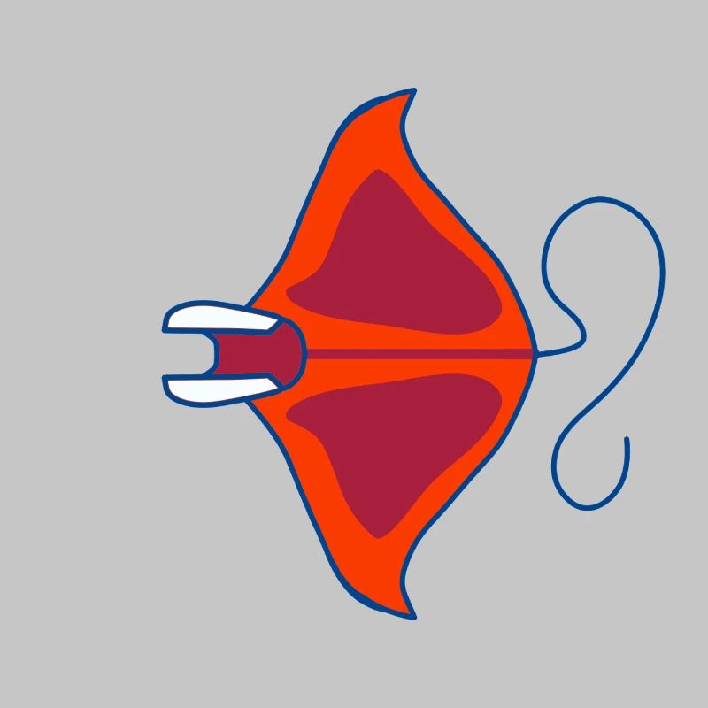 Retro Ocean Neon Manta