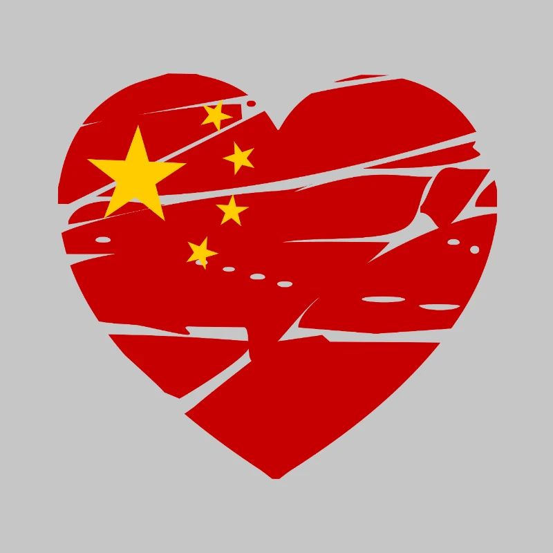 Cœur du drapeau chinois