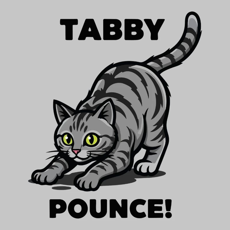 Tigerkatze Tabby springt Katzenjagd