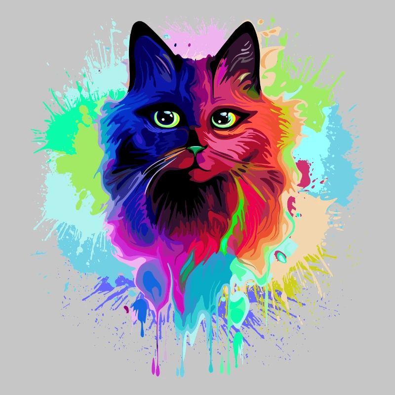 Éclaboussures psychédéliques psychédéliques de chat