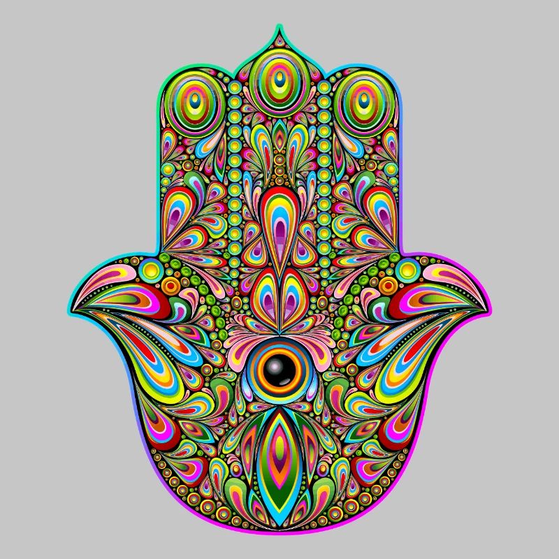 Hamsa Hand Trippy Psychedelic Art