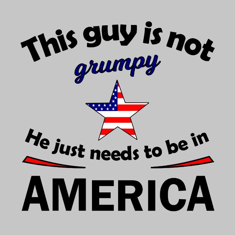 Grumpy Star mit US Flaggenstern
