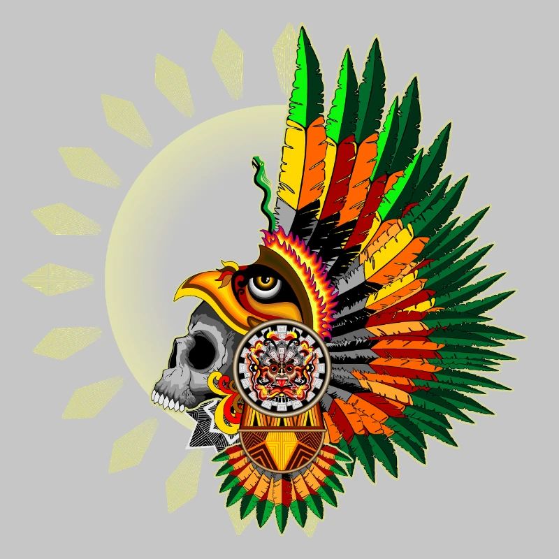 Aztec Eagle Warrior Skull
