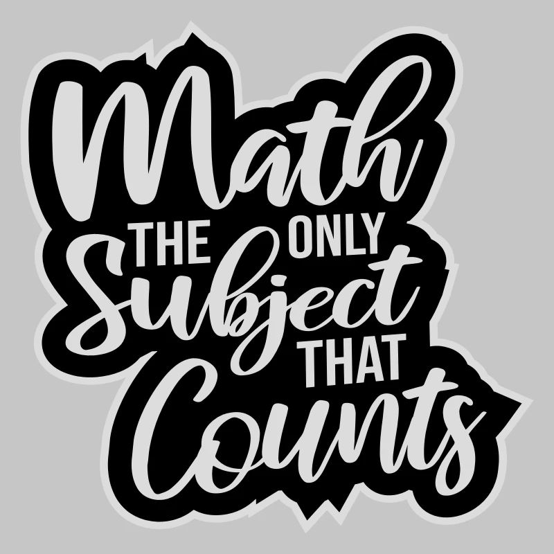 Math The Only Subject That Counts Nerd Mathe Logo