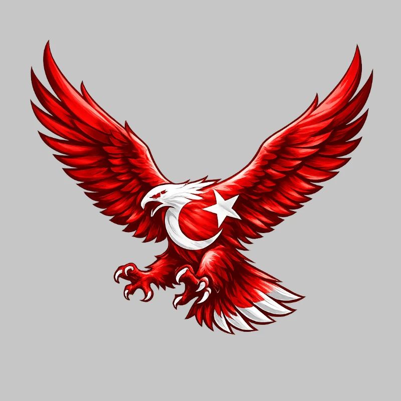 Red eagle with star ring