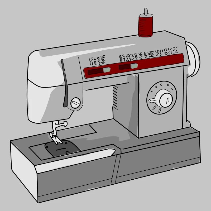 Illustration de machine à coudre sans couture