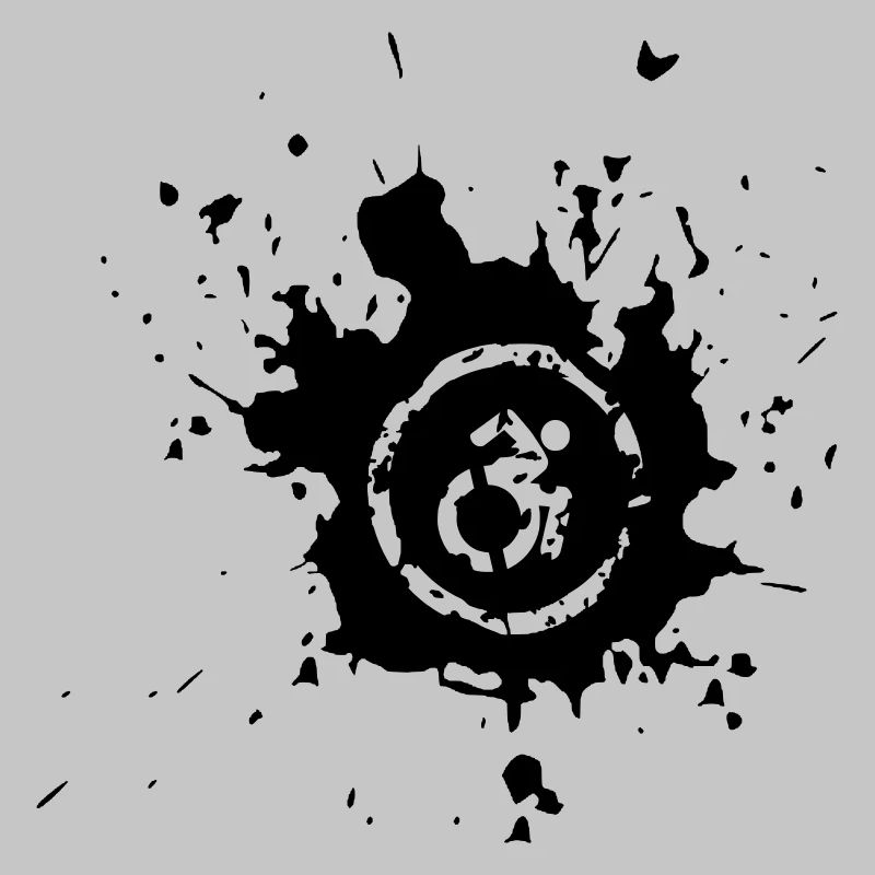 Rollstuhl-Symbol mit Farbspritzer #
