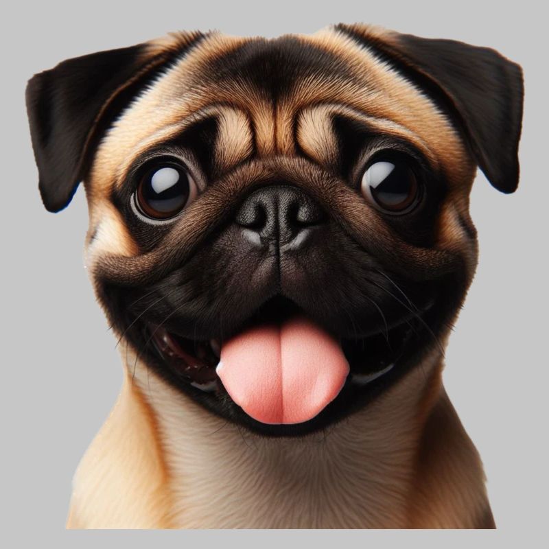 Ein glücklicher Mops