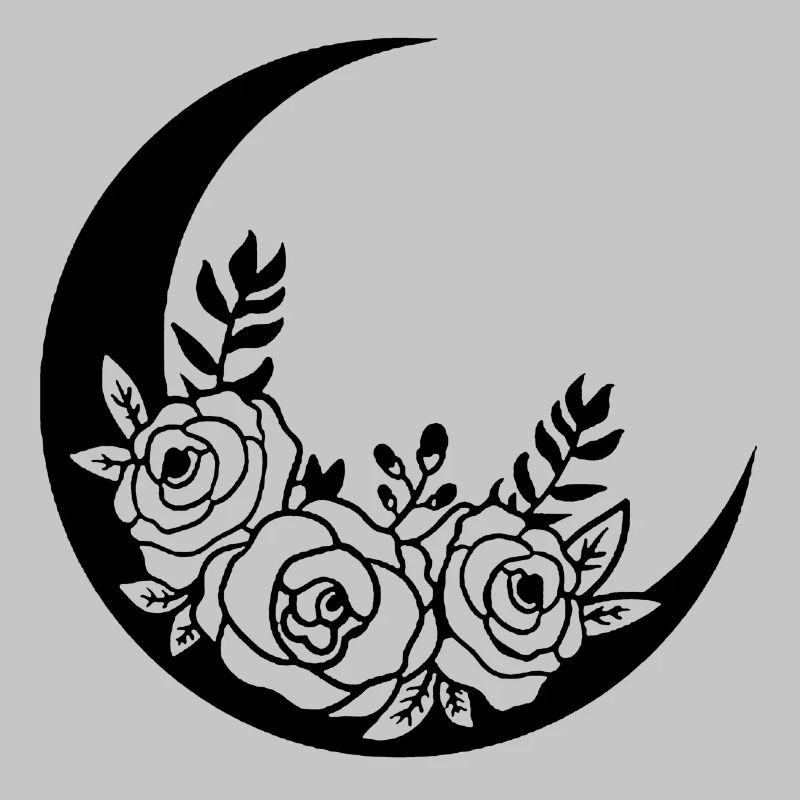 Schwarzer blühender Mond