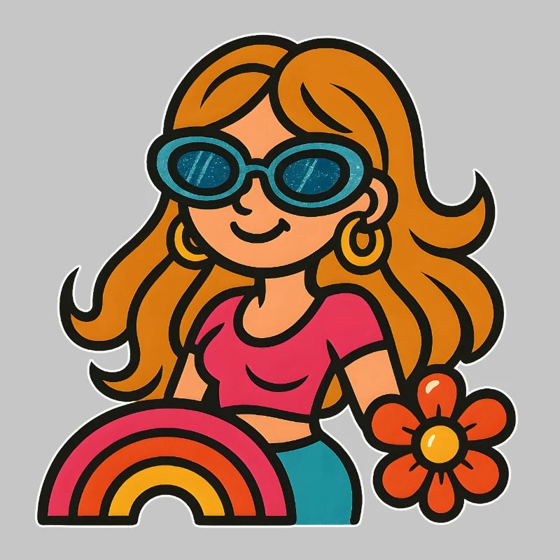 Fille d’été rétro - Look Flower Power